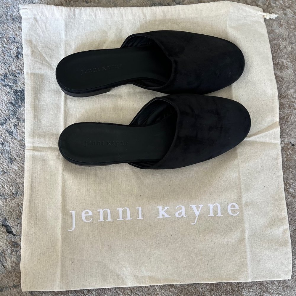 Jenni Kayne Black D'Orsay Suede Flats SZ 38 / 7